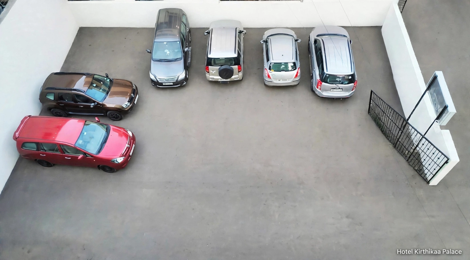 Parking and entrance
